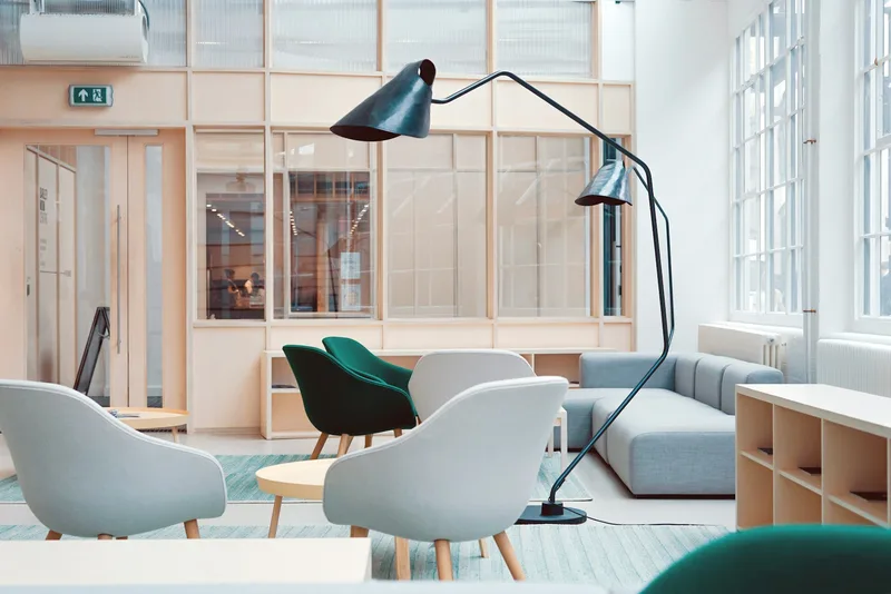 Living room with plants and natural light