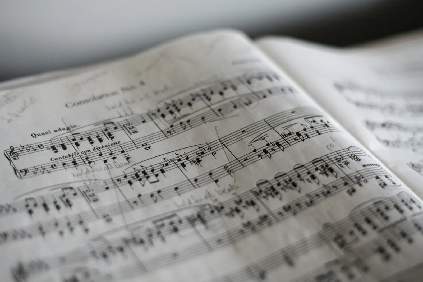 Sheet music on a stand