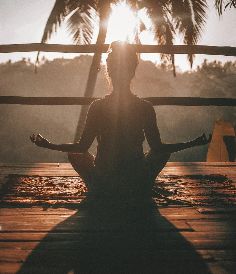 A yoga class in a bright studio